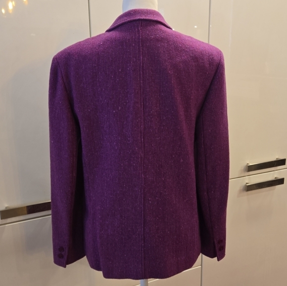 VTG Pendleton Womens Tweed Virgin Wool One Button Blazer Size 6P - Picture 4 of 11